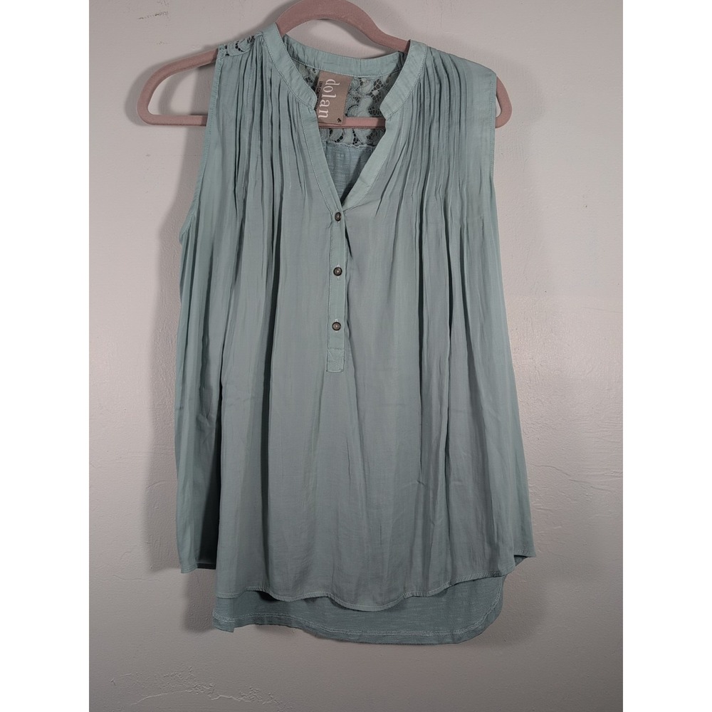 Dolan Women's Sleevelessβ Blue/Green Medium Top